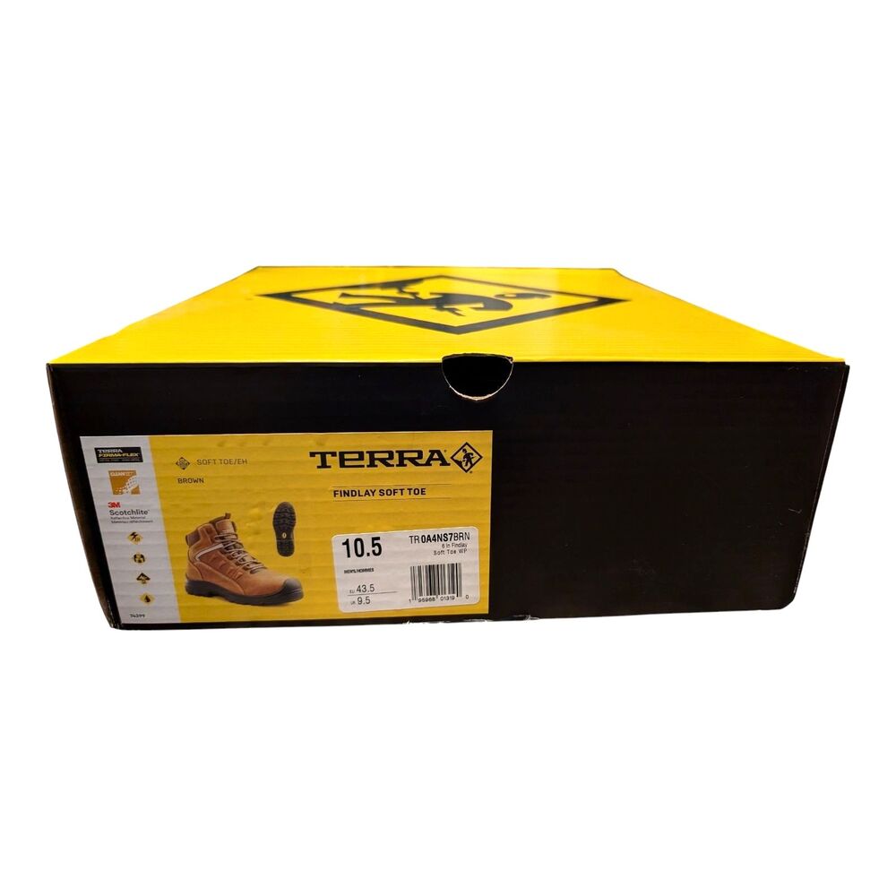 TERRA Findlay Soft Toe Waterproof Snow Boot Size 10.5 Mens Brown TR0A4NS7BRN New